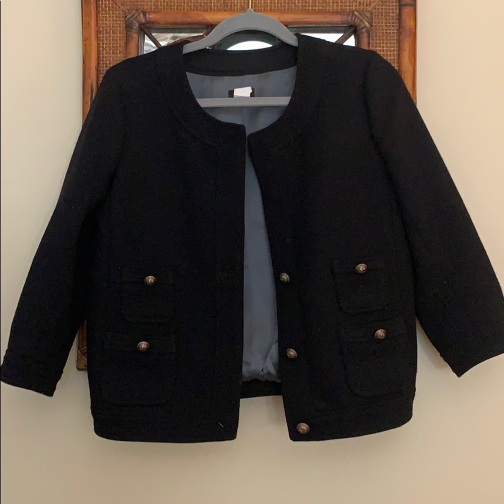 J.Crew Black Tweed Jacket, 4